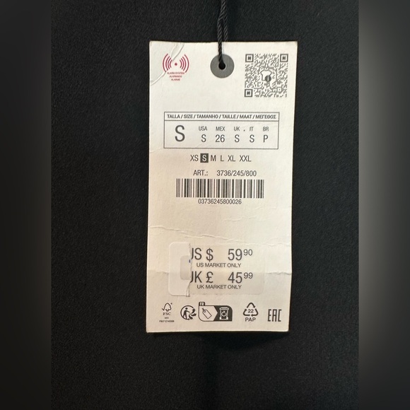 Zara Black Tailored Pants size Small - Picture 4 of 10